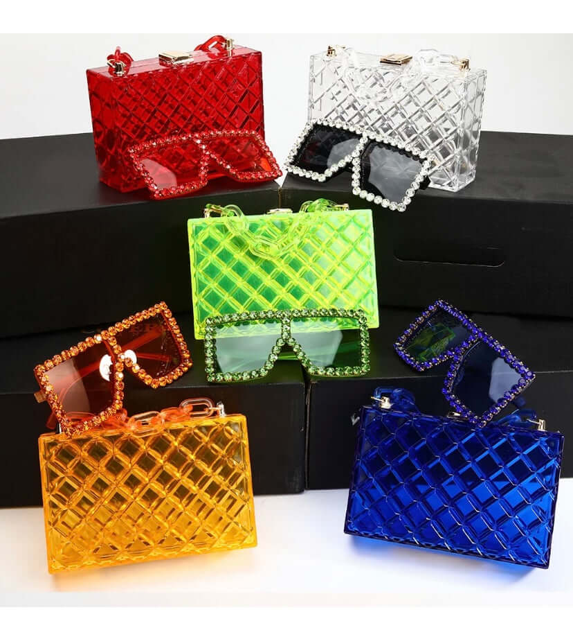 small clutch with shades