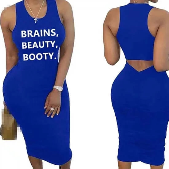 blue bodycon dress