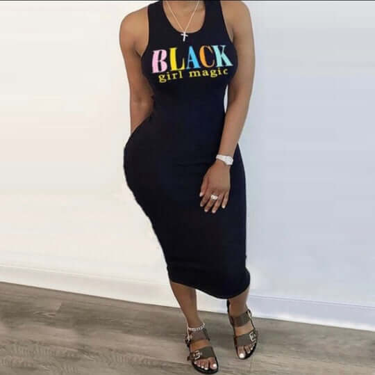 Black Girl Magic Tank Dress