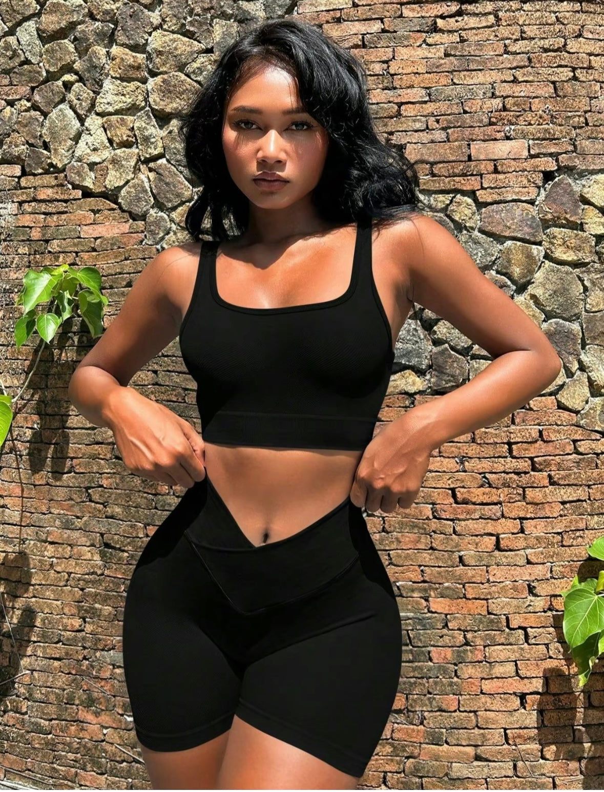 Two Piece Tank Tops Shorts Set