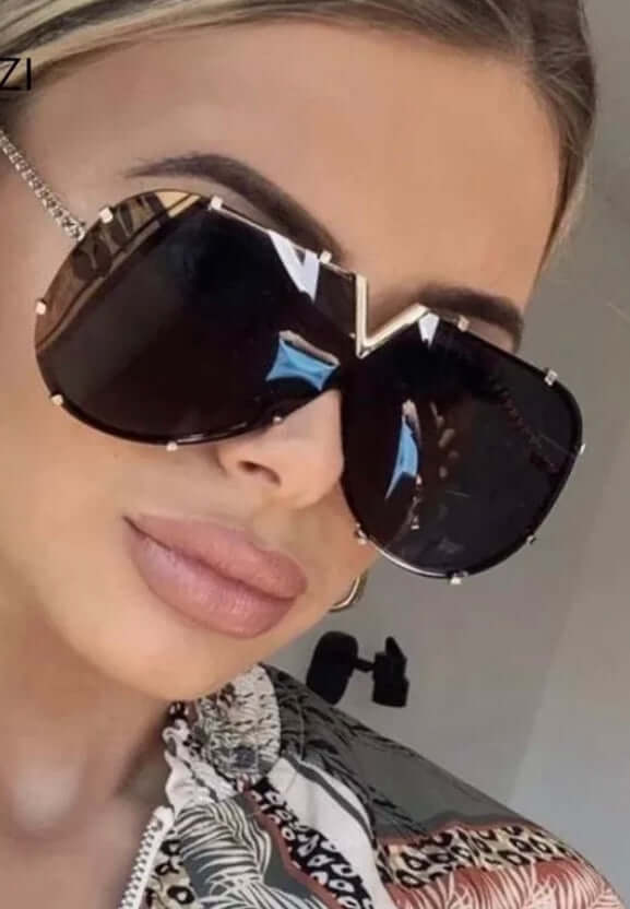 women Luxury Wide Frame Sunglasses