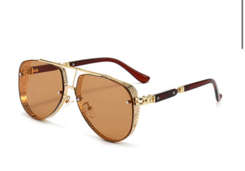 Fashion Oversized Square Aviator Gradient Sunglasses For Men