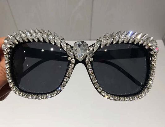 diamond Women wide frame fashion sunglasses