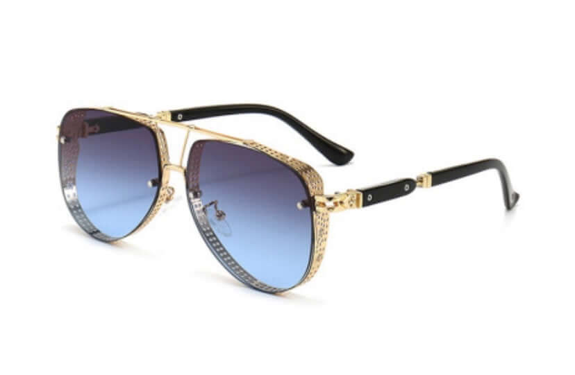 Fashion Oversized Square Aviator Gradient Sunglasses For Men