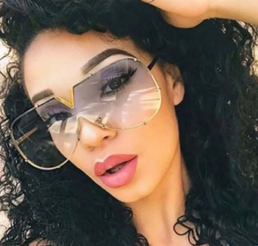 women Luxury Wide Frame Sunglasses