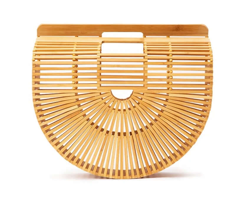 tan Bamboo Clutch