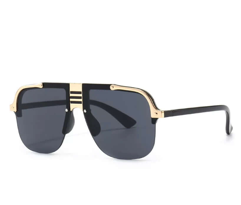 Luxury Metal Aviation Trendy Oversized Unisex Sunglasses