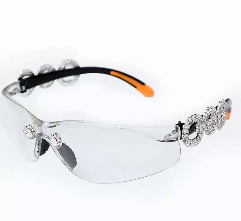 silver designer Unisex Three Ring sunglasses