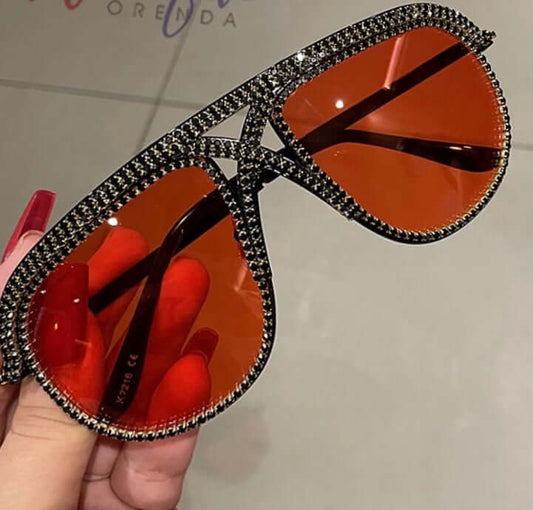 Luxury Rhinestone Oversized Designer Sunglasses