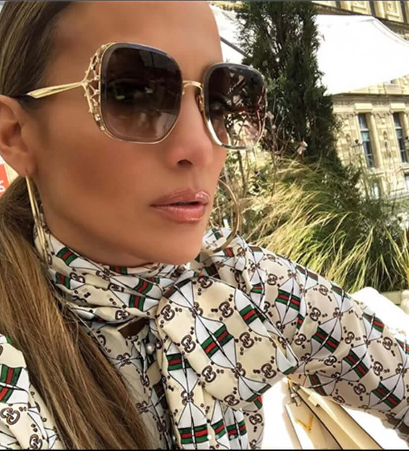 Women wide frame fashion sunglasses