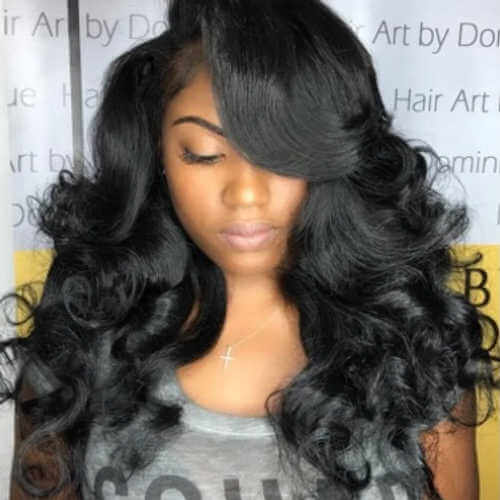 human hair lace front body wave