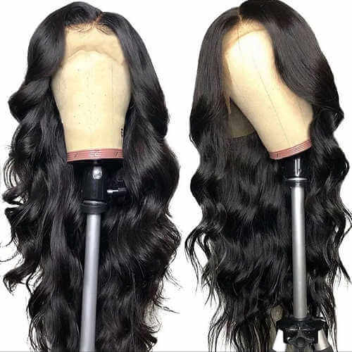 human hair lace front body wave